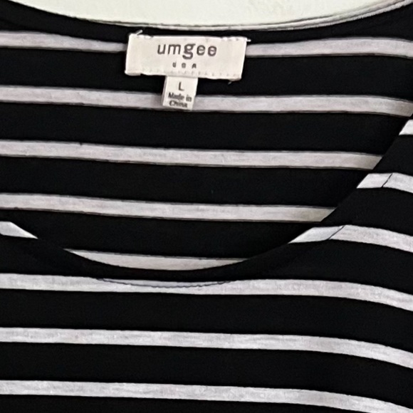 Umgee Striped Sz Large Black White Two Tone - Picture 7 of 7